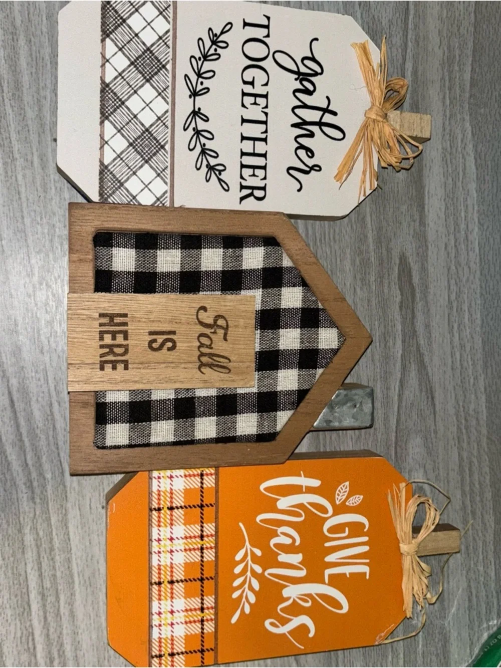 Seasonal Fall Tabletop Signs